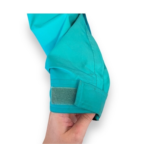 VTG 80s/90s Eddie Bauer Teal‎ Pink Gore-Tex Hooded Jacket Womens Medium - Picture 10 of 16